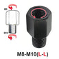 Black Mirror Adapter M10 M8 10MM 8MM Motorcycle Scooter Rearview Mirrors Adapters Right Left Hand Thread Conversion Bolt Screws M8-M10(L-L)