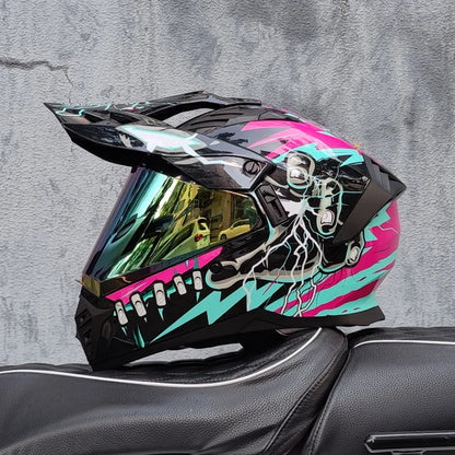 motorcycle helmet certified with brown lens, full face CASCO off-road motorcycle anti glare 16 China