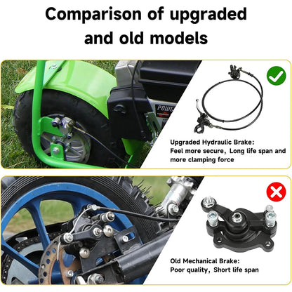 Motorcycle Front/Rear Hydraulic Brake Calipers For 2 Stroke 43 47cc 49cc 97cc Pocket Bike Mini Moto Dirt Bike Moped Scooter ATV