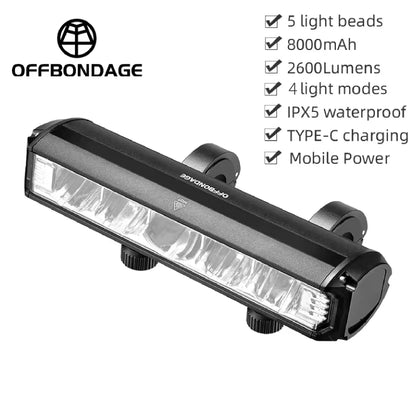 Front LED Light For Xiaomi Ninebot Electric Scooter 2000mAh 4000mAh Waterproof Flashlight USB Charging Bicycle Cycling Lamp
