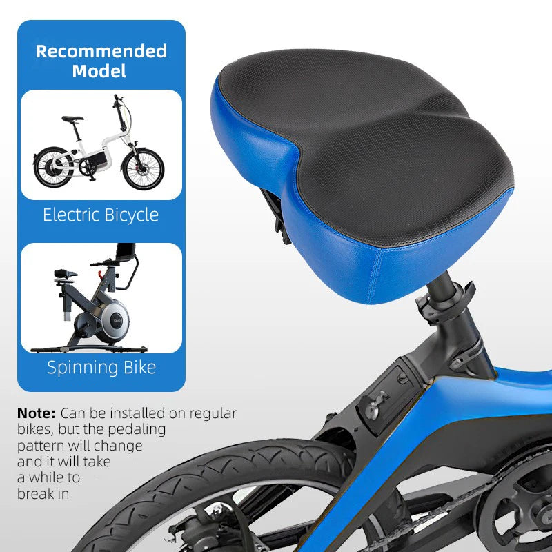 WEST BIKING Comfortable Bike Saddle High Elastic Sponge Double Shock Absorption Bike Cushion Widen Waterproof MTB Road Bike Seat