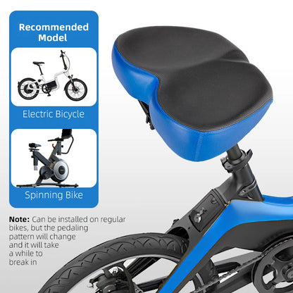 WEST BIKING Comfortable Bike Saddle High Elastic Sponge Double Shock Absorption Bike Cushion Widen Waterproof MTB Road Bike Seat
