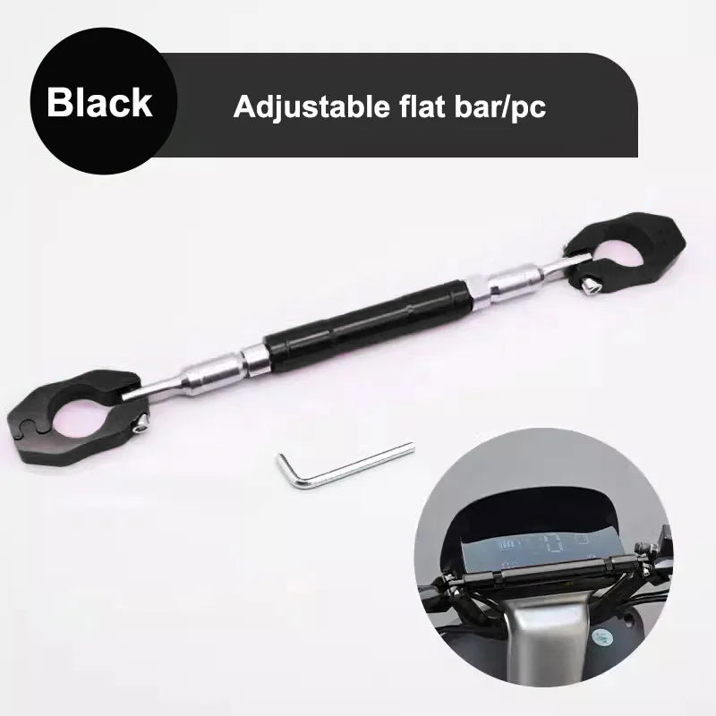 SEAMETAL Motorcycle Thick Balance Bar Universal 22mm Aluminum Crossbar Strengthen Handlebar Extended Motorbike Reinforce Lever Black Normal CHINA