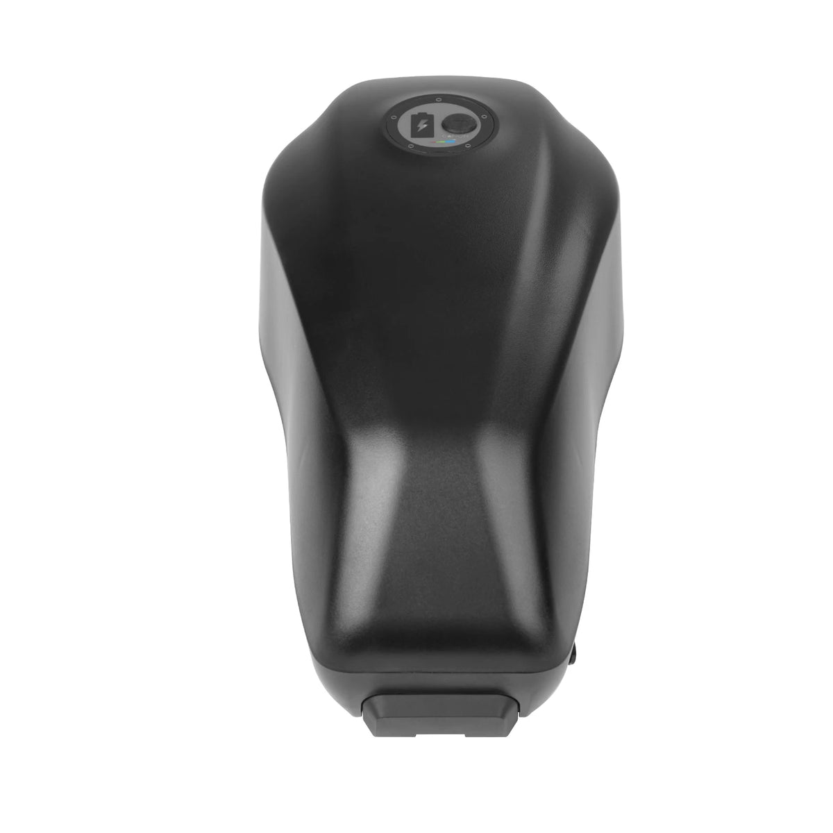 Tank style downtube battery key lock and mounting bracket angle
