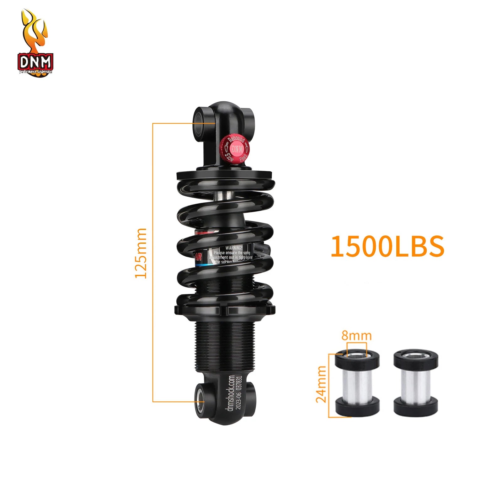 DNM DV22AR Spring Bike Shock Absorber Hydraulic with Damping Adjust 125/150/190/200MM For Mountain Bicycle Rear shock