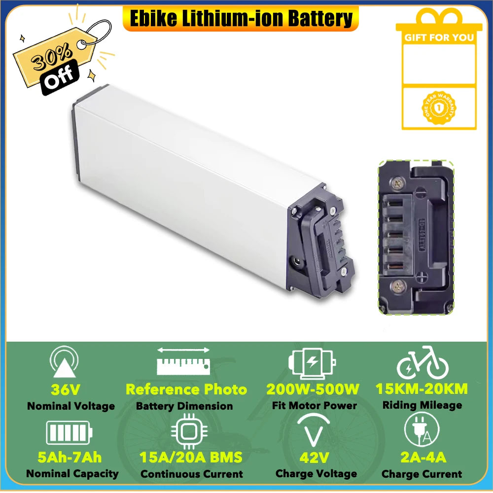 36V ONEBOT S6 Portable Folding E-Bike Battery