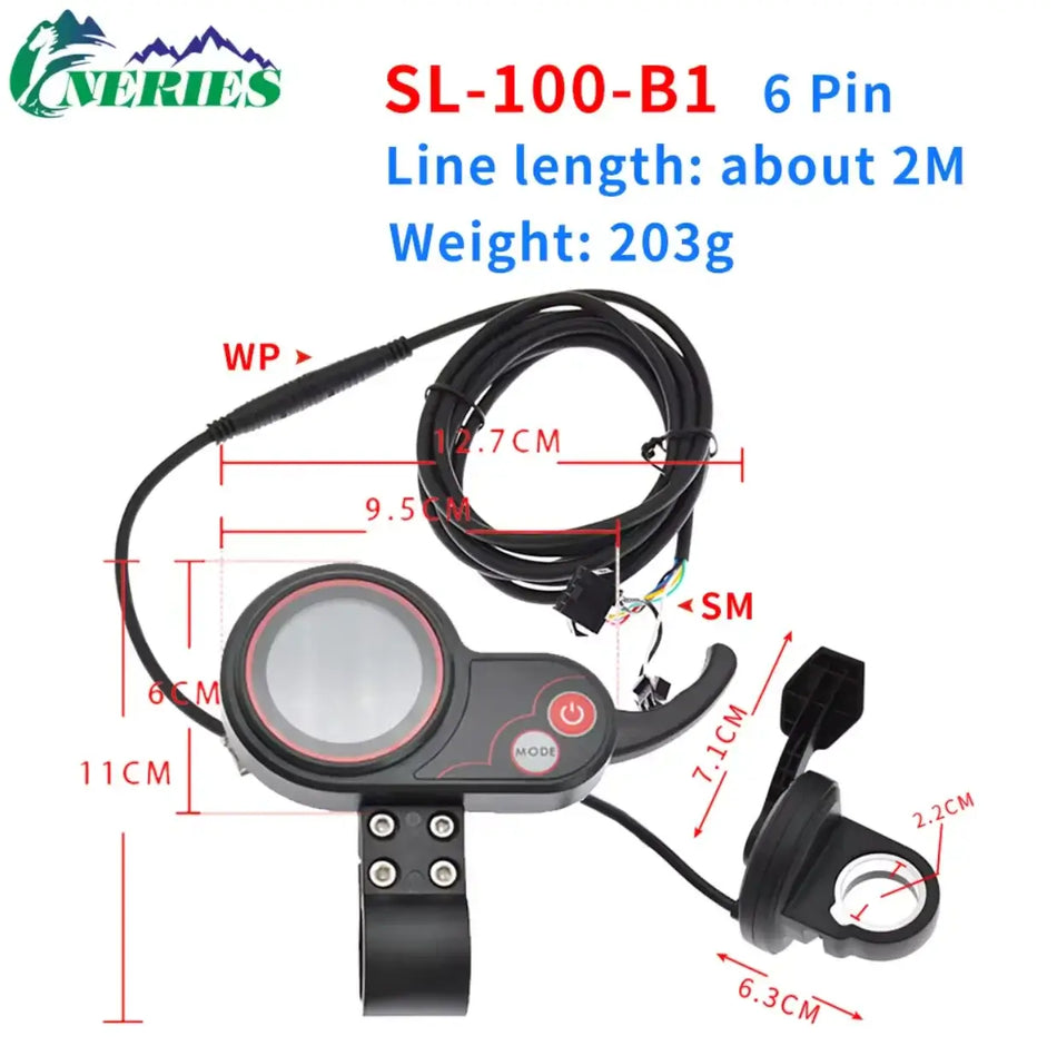24V 48V 13A Brushless Motor Controller with LCD Display  Intelligent E-Bike Controller
