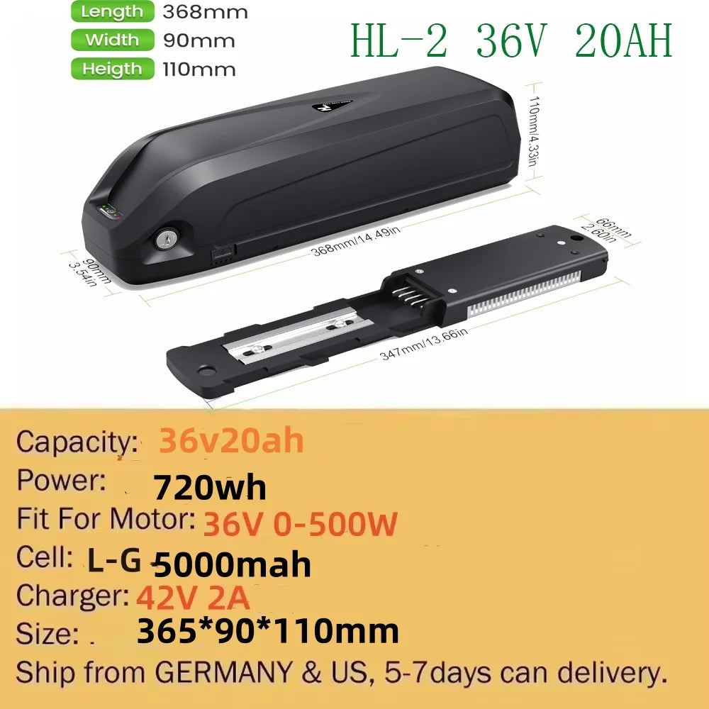 36V 20AH 4PINS HL-2