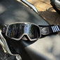 Motorcycle Glasses Windproof Motorcycle Helmet Glasses Sunglasses Retro Universal Leather Retro Motorcycle Accessories BZ-Grey