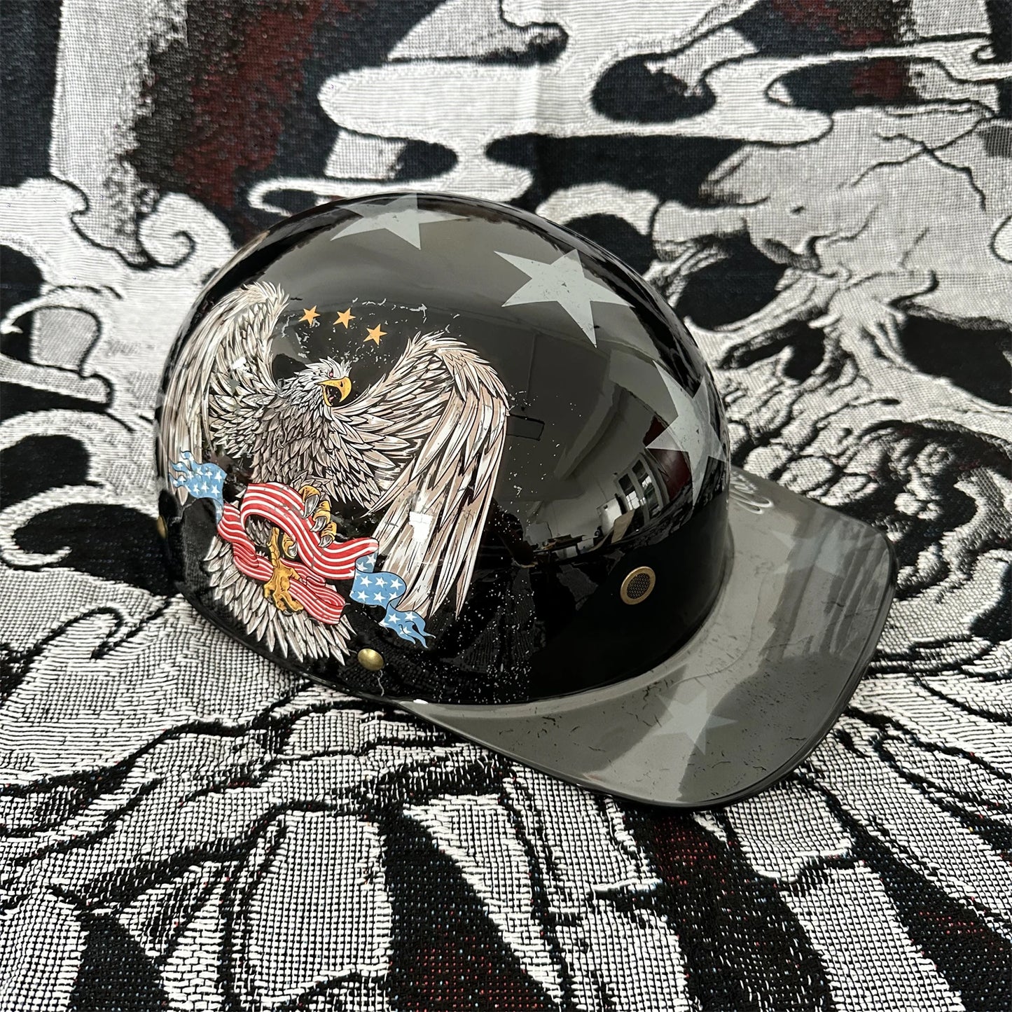 Motorcycle Helmet Men Retro Moto Helmets Half Face Baseball Cap DOT Certification Cycling Helmet