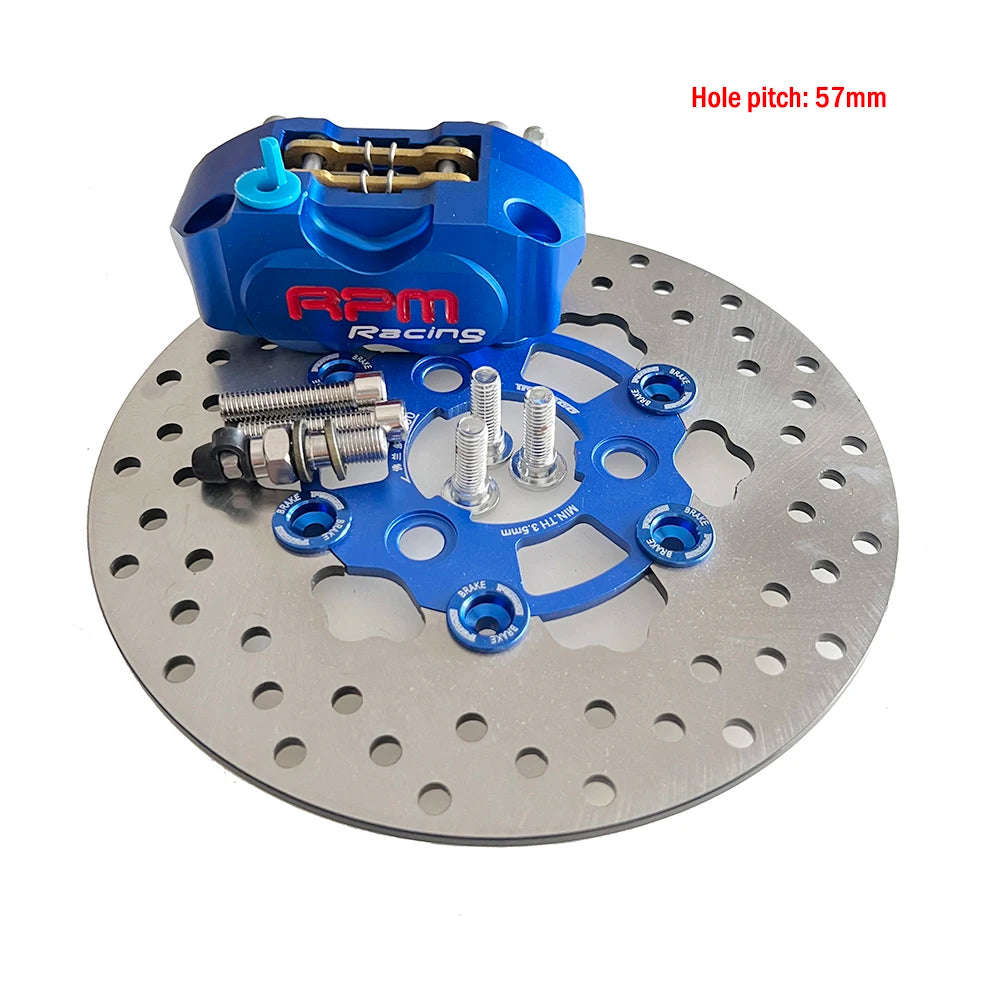 57mm Hole Pitching Motorcycle 200mm Brake Disc Brake Caliper Floating Rotor Front Universal for Yamaha RSZ JOG BWS Zuma Aerox 57mm Blue Set China