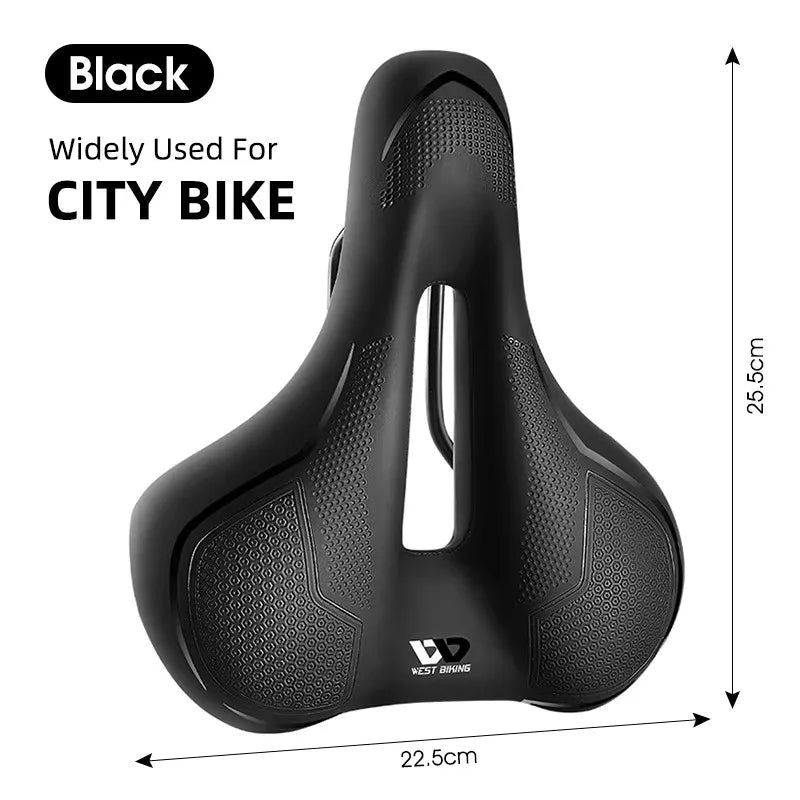 WEST BIKING Bicycle Saddle Comfortable Shockproof Bike Seats MTB Road Hollow Breathable Mountain Bike Saddle Cycling Cushion