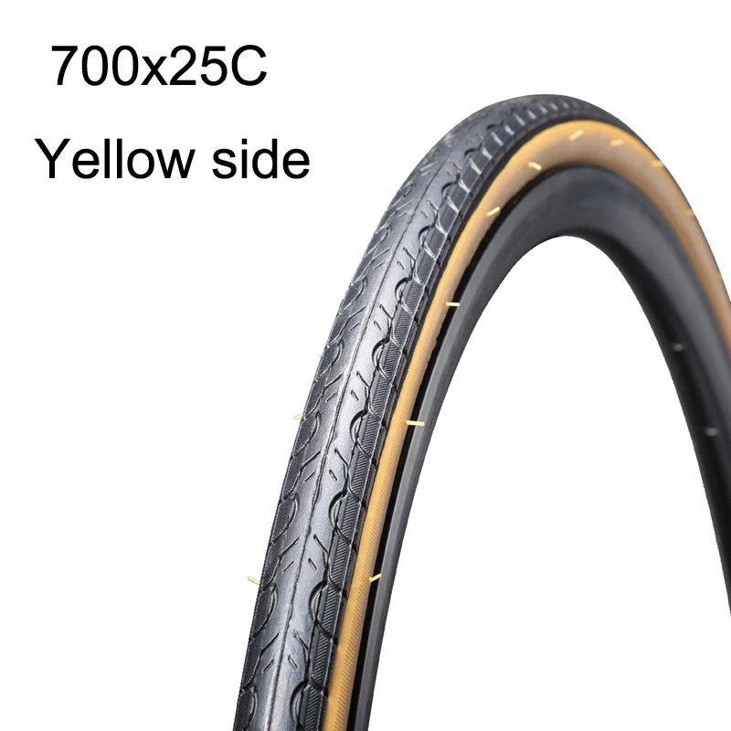 KENDA bicycle tire 700C 700x25C 28C 32C 35C 38C 40C road bike tires ultralight low resistance yellow side Selection Standard 1pc 700x25C Yellow China