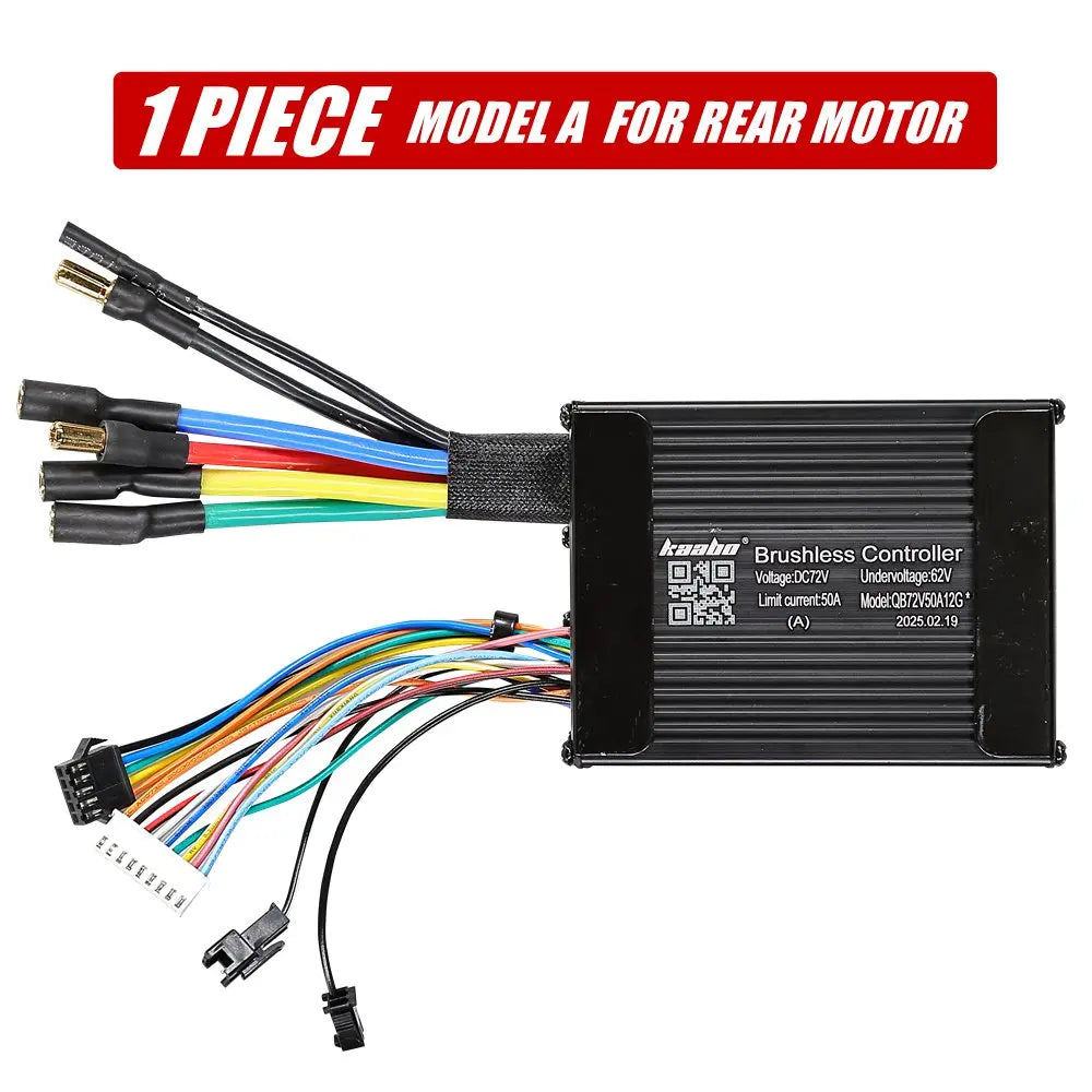 72V50A Sine Wave Controller for 72V 11-Inch KAABO WOLF KING GT PRO Electric Scooter With TFT Center Display for Front Rear Motor
