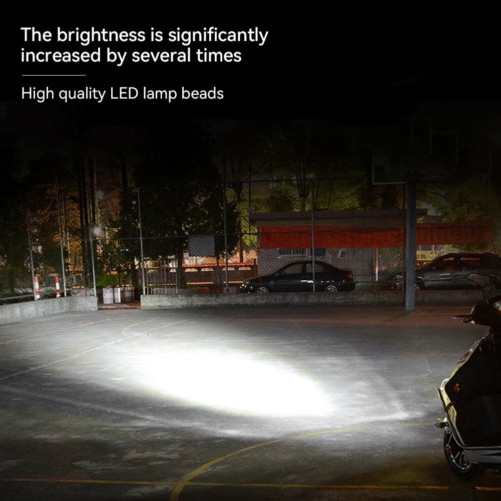 Universal 1Pc H4 BA20D Motorcycle LED Headlight Motorcycle Scooter Light Super Bright Light lamp Moto DRL Lights Aluminium Alloy