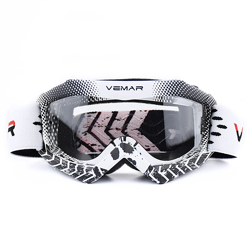 Vemar Motorcycle Glasses Kids Child Motorbike Racing Goggles MX MTB Off-Road Dirt kid Bike For motocross Helmet gafas White