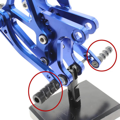 6mm CNC Motorcycle Racing Gear Shift Brake Lever Footpeg Foot Pedal For Yamaha YZF R1 R3 R25 R6 R7 R15 R125 MT07 MT09 MT03 FZ09