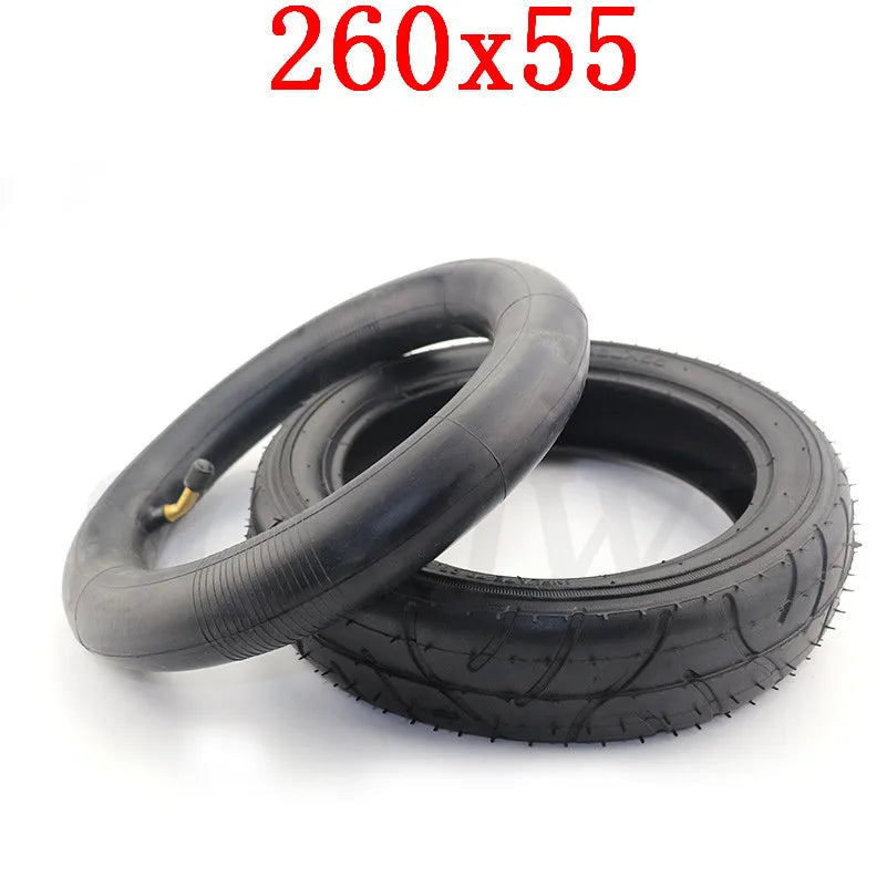 260x55 Outer Tyre Inner Tube Fits Children Tricycle,Baby Trolley,Folding Baby Cart,Electric Scooter,Bicycle 260*55 Wheel Tire