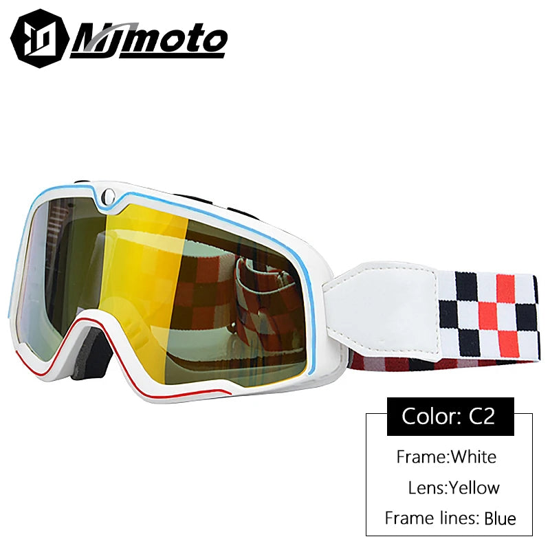 Motorcycle Dust Goggles Enduro Cross Glasses ATV Glasses Moto Motocross 100 Glasses Dirt Bike Off-road Riding Ski Ride Goggles C2