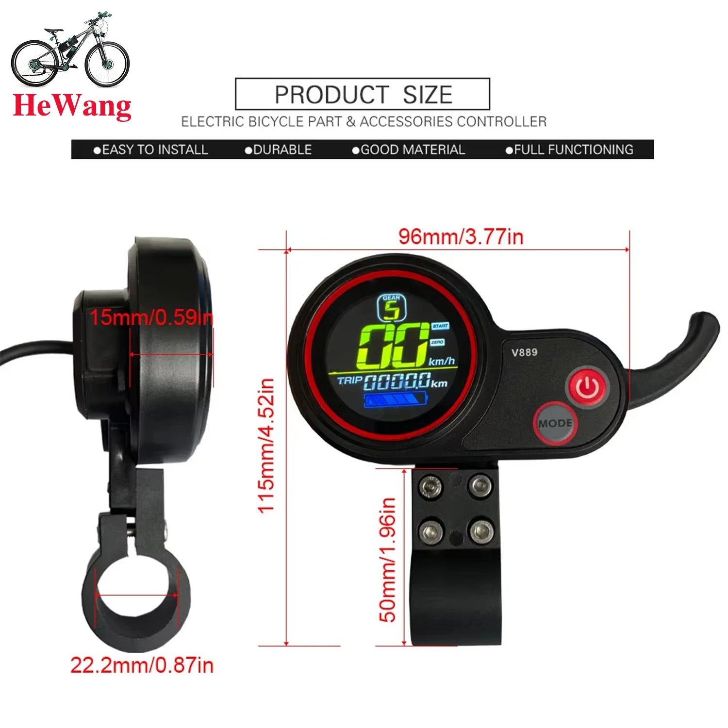 500W 750W 1000W Sine Wave Controller 30A 36V 48V Brushless Motor Controller with V889 Color instrument Kit for M4 Scooter ebike