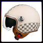 Motorcycle Helmet Handmade Leather Men Women Open Face Helmet Double Visor Jet Helmets TYPE A CHINA