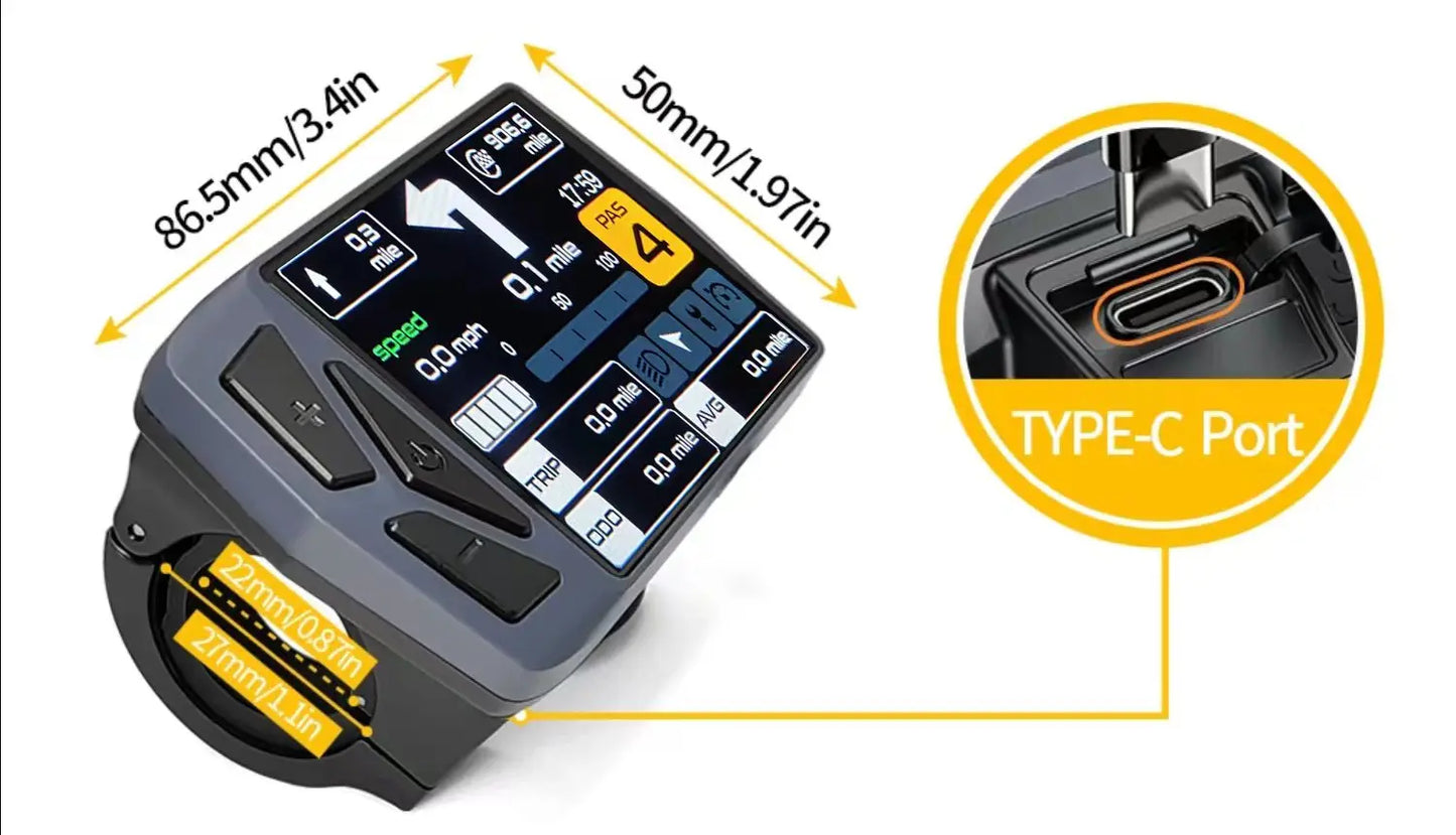 BaFang Motor Color Bluetoth Display EB02 CAN Protocol Unlock Speed Limit Set Wheel M510 M600 M820 M800 M200 M300 M620 M500 M410