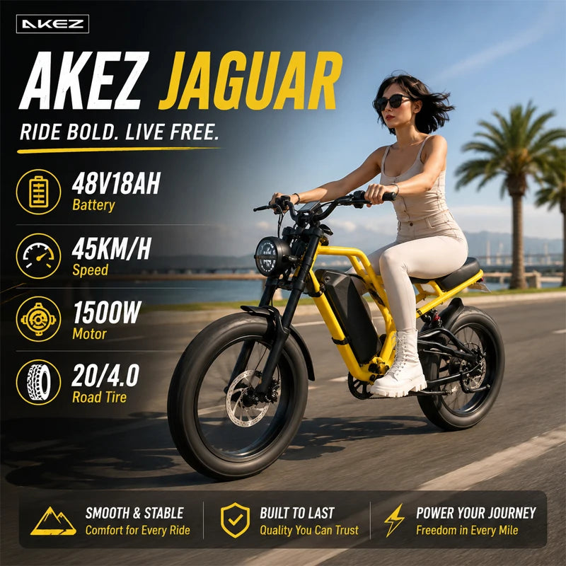 Akez Jaguar 48V 18AH all-terrain e-bike side view