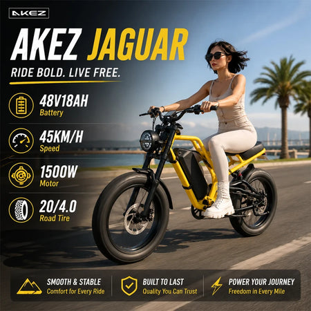 Akez Jaguar 48V 18AH all-terrain e-bike side view