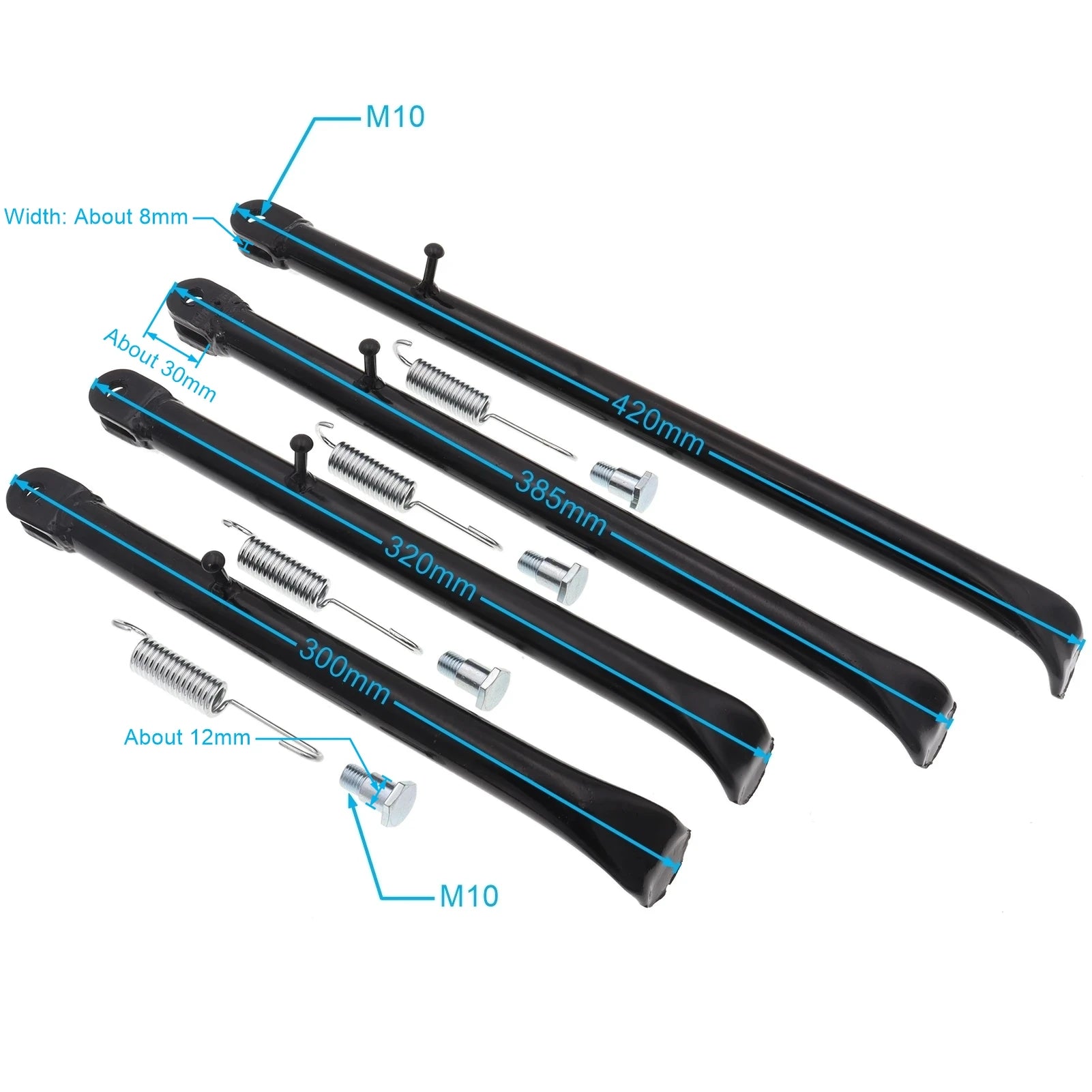 1PCS 300mm 320mm 385mm 420mm Motorcycle Bracket Support Feet Side Small Foot Frames For Kawasaki Apollo Dirt Pit Bike