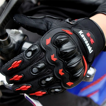 Kawasaki motorcycle gloves full finger gloves anti slip and wear-resistant off-road racing bicycle protective equipment gloves