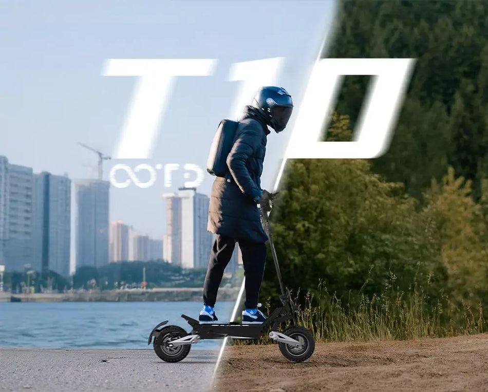 OOTD T10 Adult Electric Scooter 900W Peak, 31 MPH & 11" Off-Road Tires