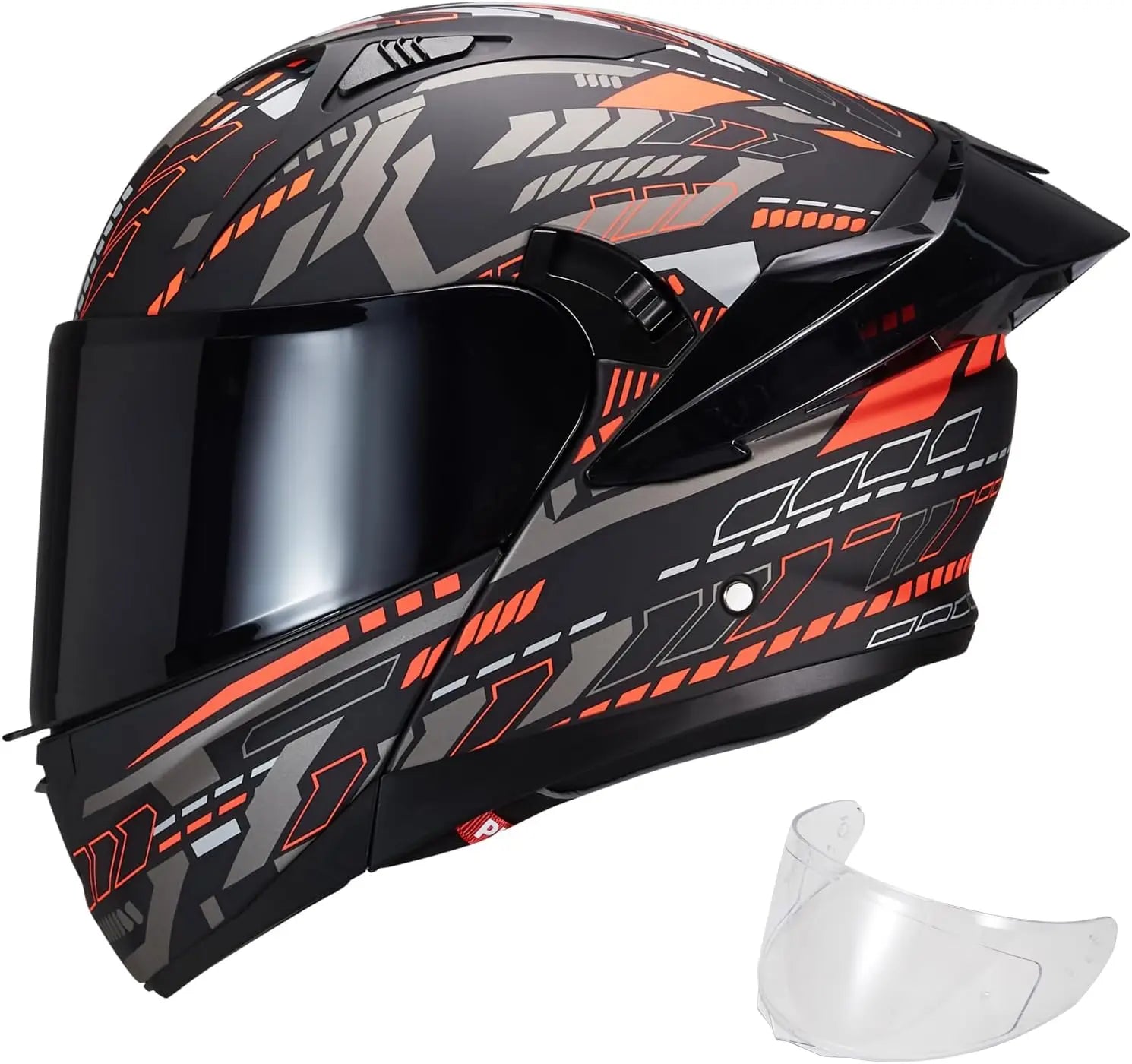 Motorcycle Helmet Dual Visor Flip Up Full Face Helmets SJ-809 DOT Approved for Adults Men Women United States