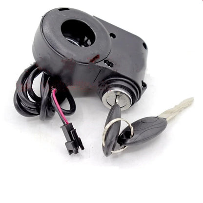 E-scooter Ignition Lock Without Voltage Display Starter Switch Locks Keys with SM Plug 2 Pin for KUGOO M4 PRO Electric Scooter