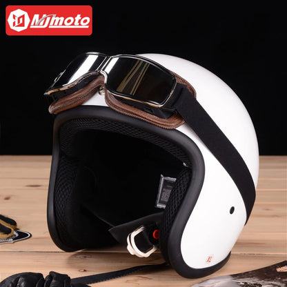Universal Motorcycle Vintage Goggles Leather Motorbike Scooter Biker Moto Glasses Goggles for Steampunk Helmet Goggles Dustproof