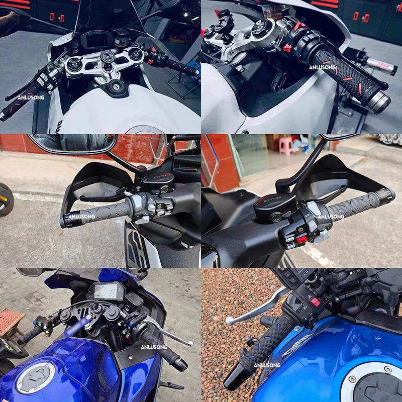 22MM Universal Motorcycle Handlebar Motorbike Grips Rubber Modification Accessories Moto Handles For Honda Suzuki Ducati Benelli