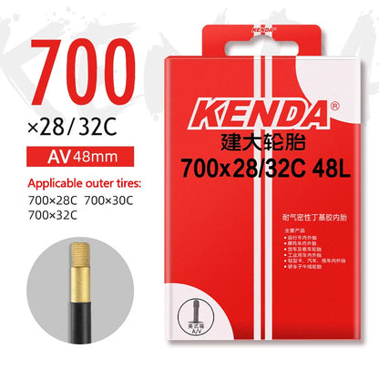 KENDA Bicycle Inner Tube 1PC 700C 23-25C 28-32C 35-43C Schrader Presta Butyl Rubber MTB Road Bike Tube Inner Tyre Bicycle Parts
