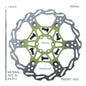 SNAIL Bicycle Disc Brake Pads 160 180 203 Mm Aluminum Alloy 6 Nail Rotor Mtb Road Bike Floating Part Accessories Goodtaste 203mm Green 1PCS