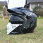 Motorcycle Helmet Men's and Women's Retro Street Fighter Combination Helmet Full Helmet Detachable Half Helmet 14