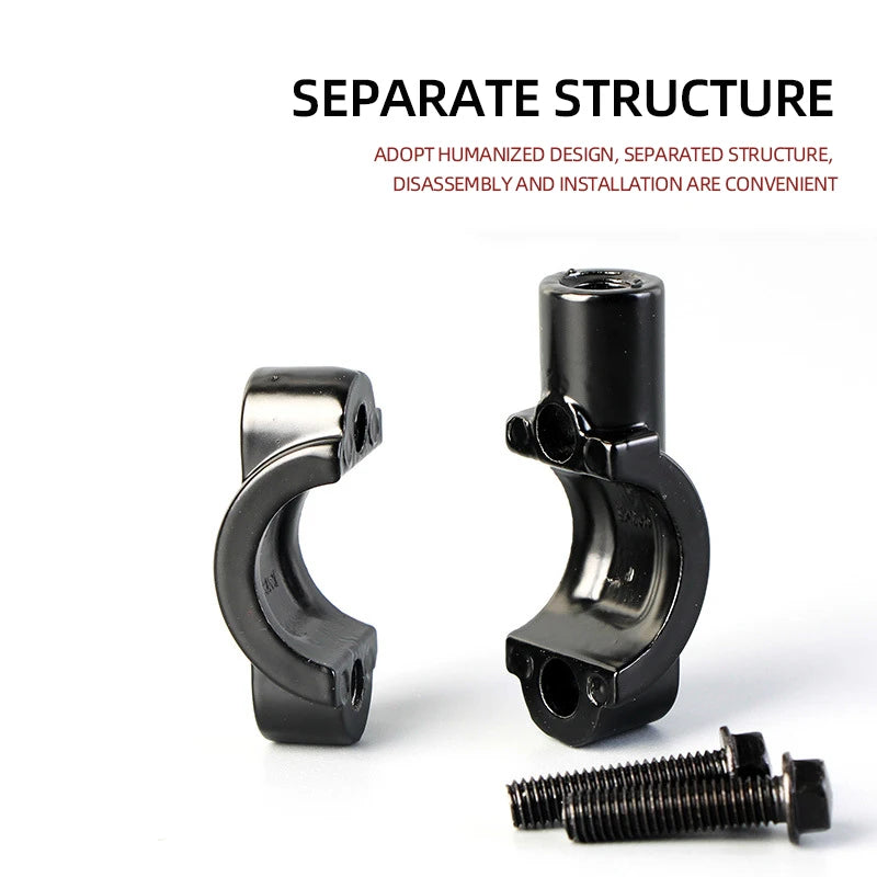 Motorcycle Rearview Mirror Mount Bracket 8mm 10mm Motorcycle Modified Rearview Mirror Holder Adapter Retainer Handlebar Bracket