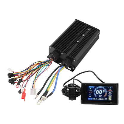 80A 60V 72V 2000W 3000W 5000W Brushless Motor Controller Kit with S966 LCD Display WaterProof Plug 20X Speed Adjustment Throttle