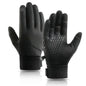 Waterproof Cycling Gloves Winter Touch Screen Bicycle Gloves Outdoor Scooter Windproof Riding Motorcycle Ski Warm Bike Gloves A-Black