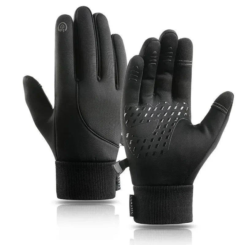 Waterproof Cycling Gloves Winter Touch Screen Bicycle Gloves Outdoor Scooter Windproof Riding Motorcycle Ski Warm Bike Gloves