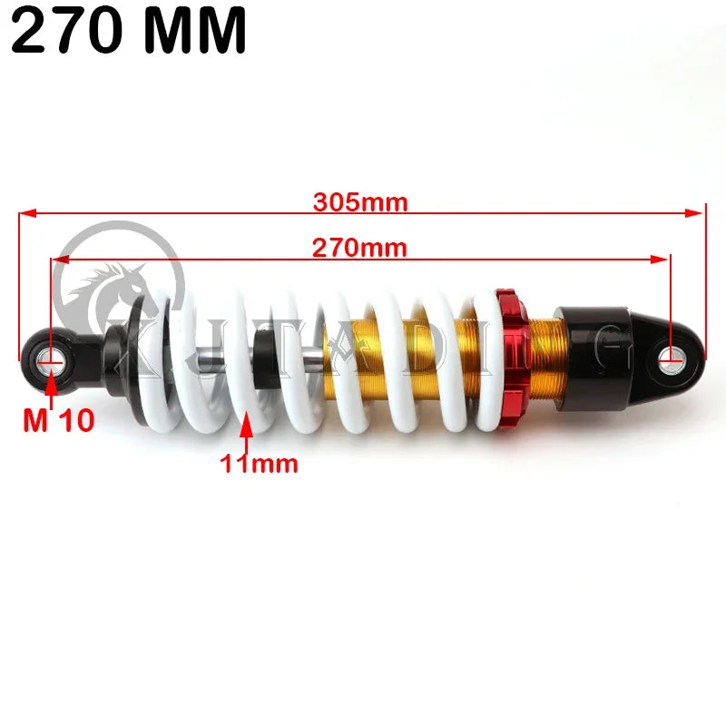 Motorcycle 260mm 270mm 280mm Shock Absorber Rear Suspension Fit For 110cc 125cc Motocross ATV Quad Dirt Bike Accessories