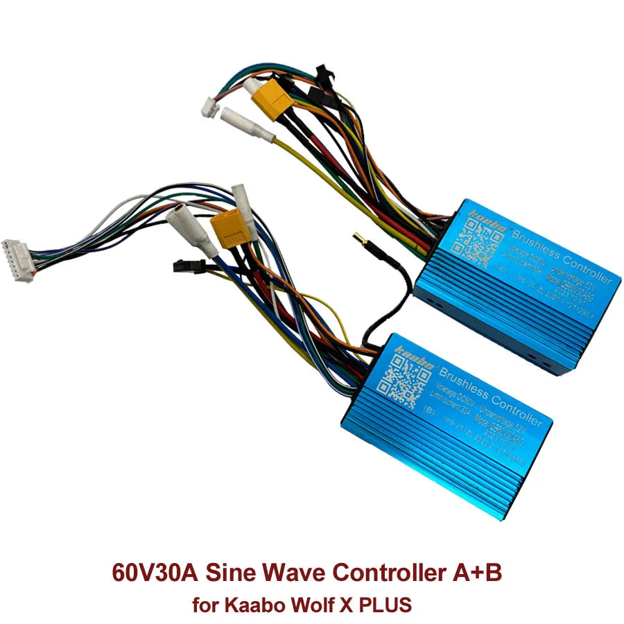 60V30A Sine Wave Controller Control Board for Kaabo Wolf Warrior X PLUS 10inch Electric Scooter Original Part Controller Set