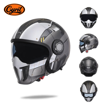 Modular Motorcycle Helmet Full Face Helmet Open Face Helmets Men helmet DOT ECE APPROVED CYRIL