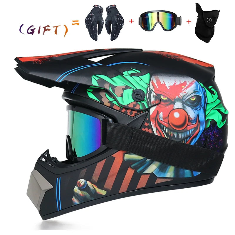 3 pieces gift motorcycle helmet children off-road helmet bike downhill AM DH cross helmet capacete motocross casco