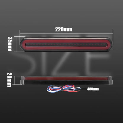 3 in 1 Motorcycle Led Brake Tail lamp Turn signal Light DRL Sequential Signal Lamps Taillight For Truck Trailer RV Cafe Racer