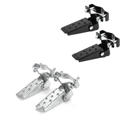 Bicycle Retro Fork Foot Step Peg Steel Foldable Chrome MTB Bike Motorcycle Universal Front Rear Pedals For 24-38mm Diameter