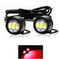 2X LED Motorcycle Light Moto Driving Light Strobe Blue Strobe Flashing Eagle Eye Light Accessories Headlight Fog Lamp 12V White Red