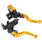 New 1 Pair 22mm Universal Motorcycle Handlebar Master Cylinder Levers Handle Hydraulic Brake Pump Clutch Adjustable Hand Lever Gold